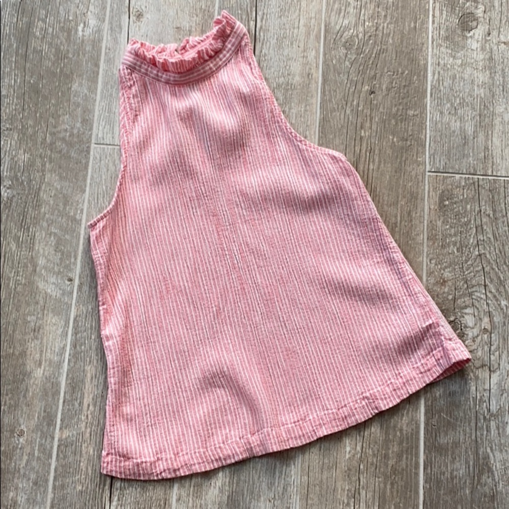 Universal Thread Pink & White High Neck Tank Top